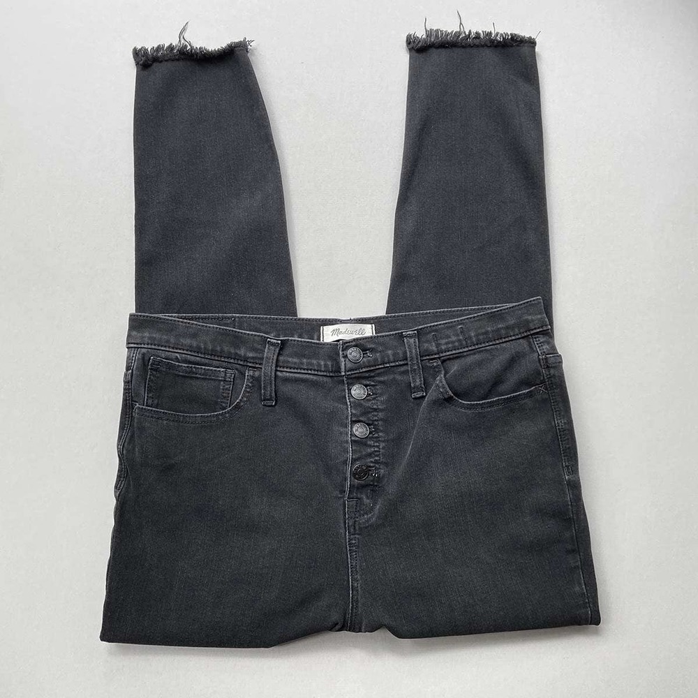Madewell 10" High Rise Button Fly Black Jeans 32